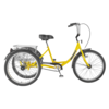 Husky Bicycles Industrial Tricycle, 600 lb Cap, 26" Wheels, Yellow, Basket/Solid Tires 160-310